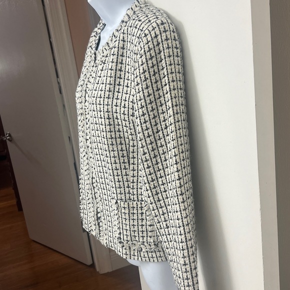 26. Apostrophe Women's Cream/Black/Tan
Tweed lined Blazer Jacket, Zip up, Sz 16 - Picture 3 of 12
